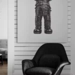 ASTRO-KAWS-BLK-STRAIGHT-CANVAS-3X4